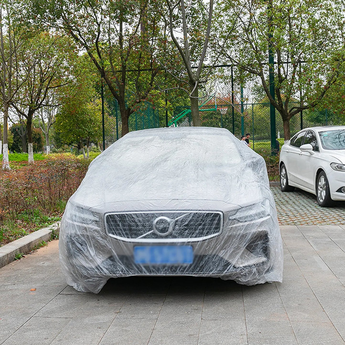 Universal Clear Car Cover with Elastic Band