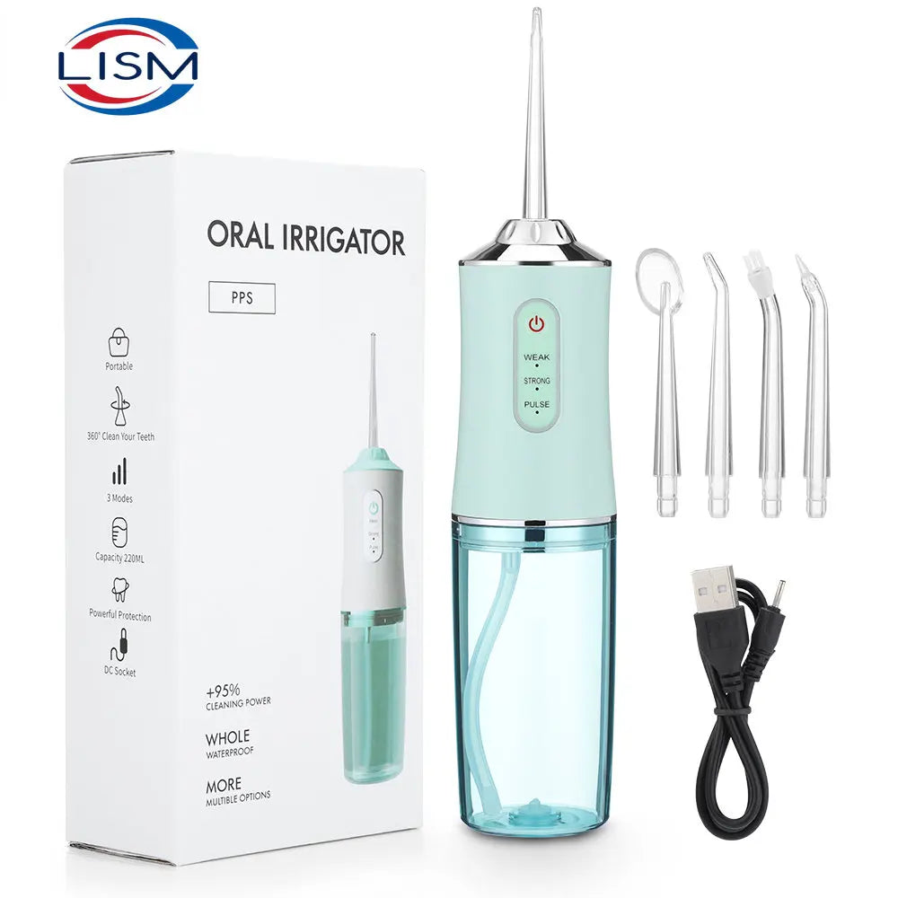 USB Rechargeable Portable Dental Water Flosser with 3 Modes