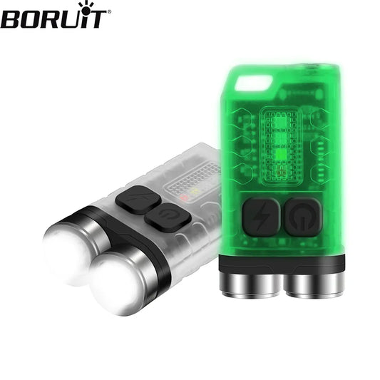 Type-C Rechargeable Mini LED Keychain Flashlight