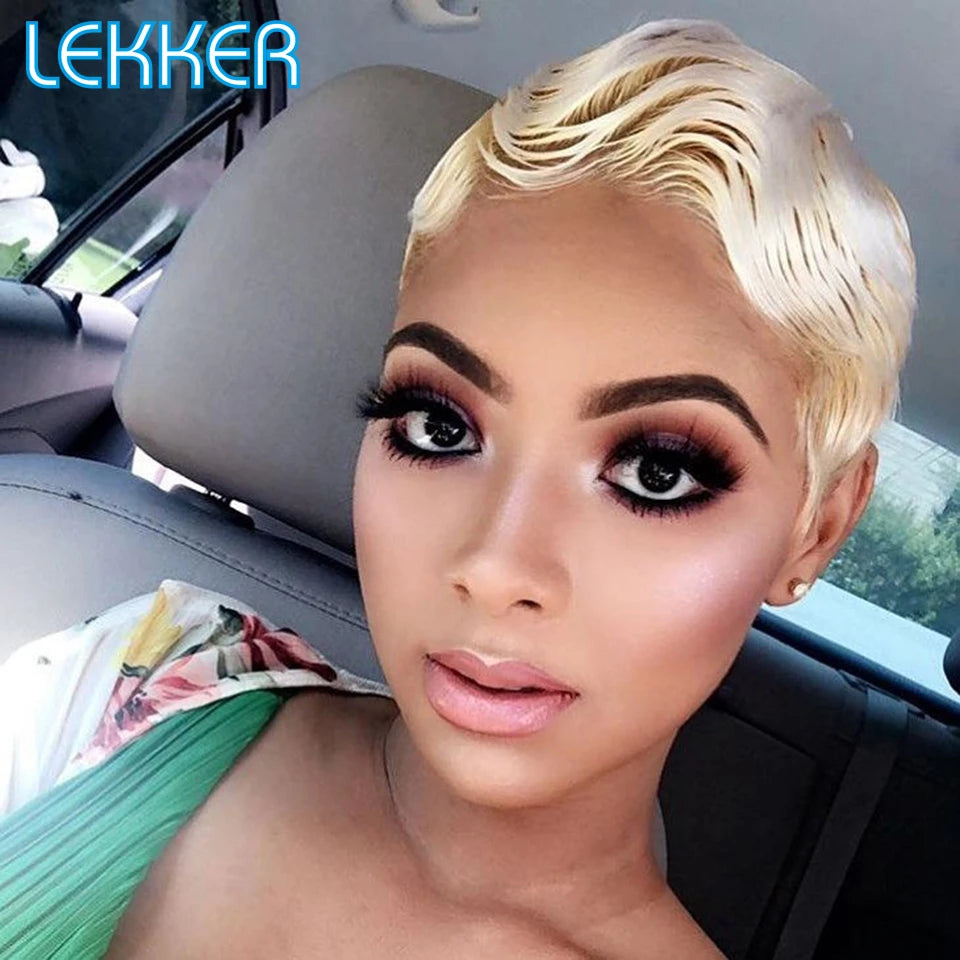 Short T-Part Lace Human Hair Wig for Women