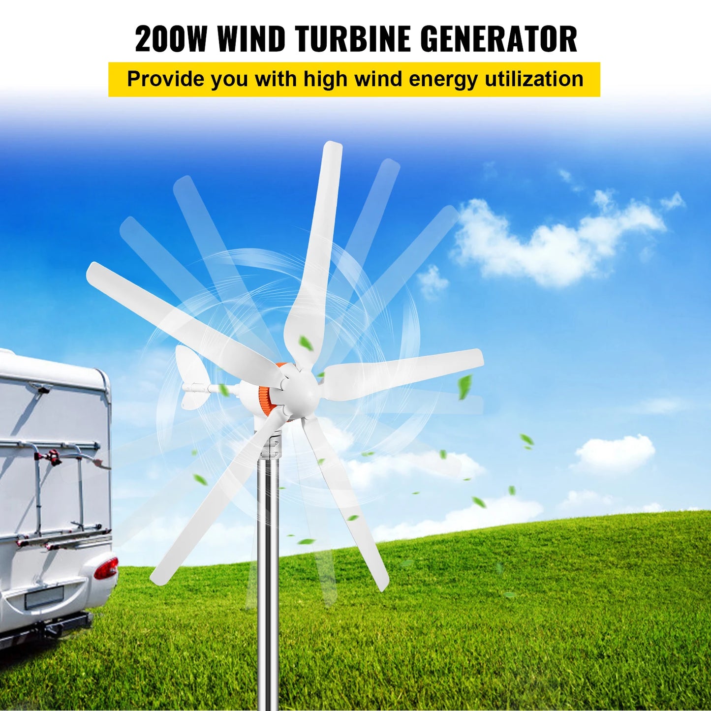 Wind Turbine Generator 300W 400W 500W With MPPT/Charge Controller