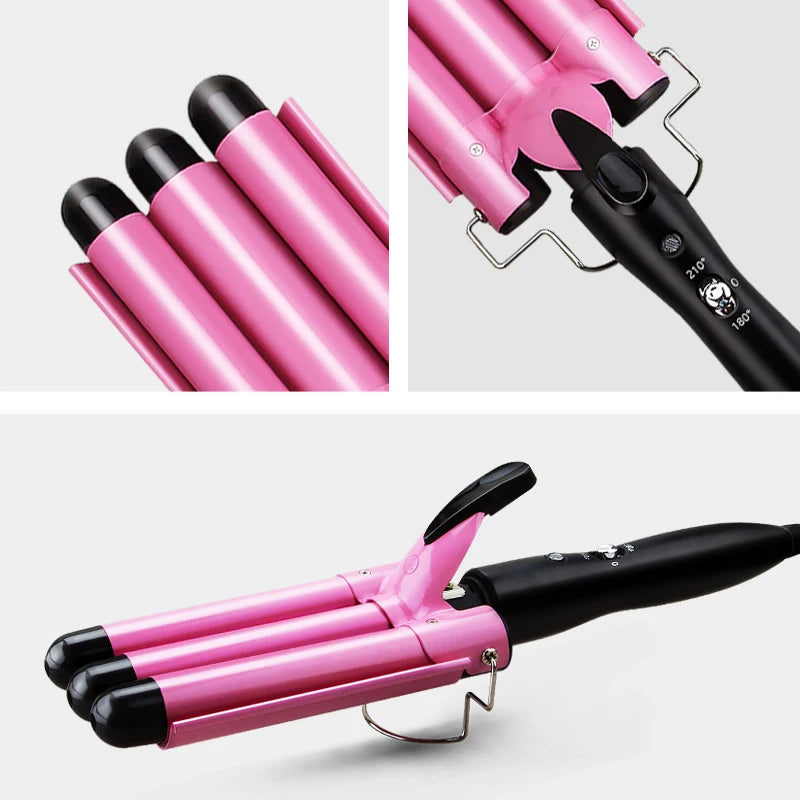 Triple Barrel Egg Roll Hair Curler