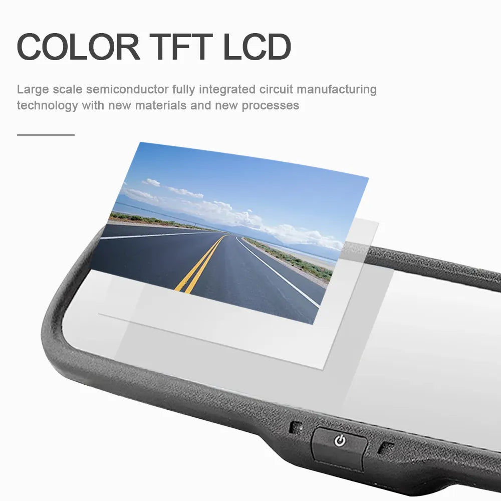 4.3-inch LCD auto-brightness car rearview mirror monitor