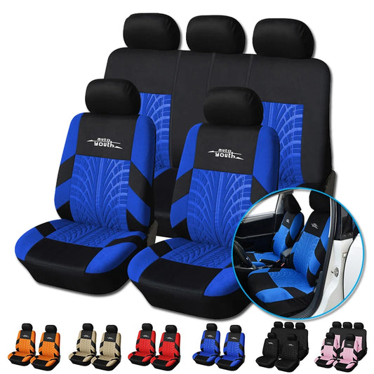 Polyester Fabric Universal Car Seat Cover Set