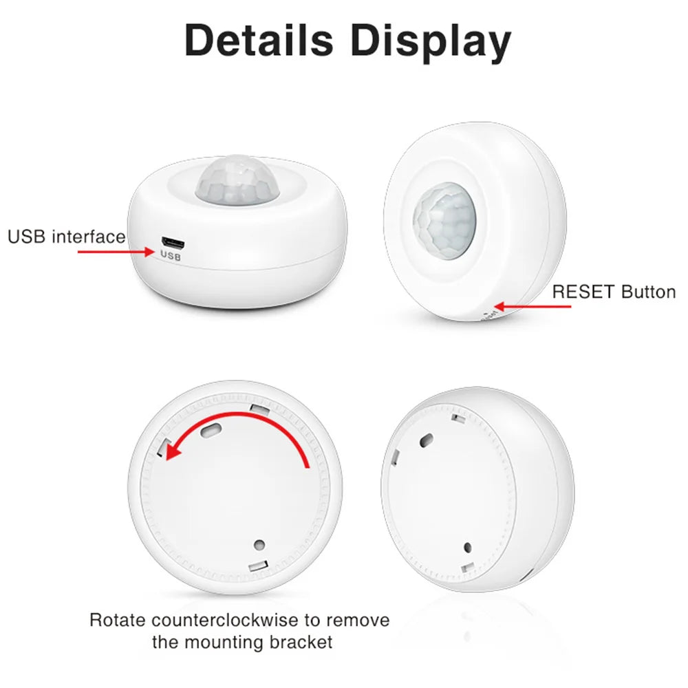 USB Battery and Infrared Light Wi-Fi Security Alarm