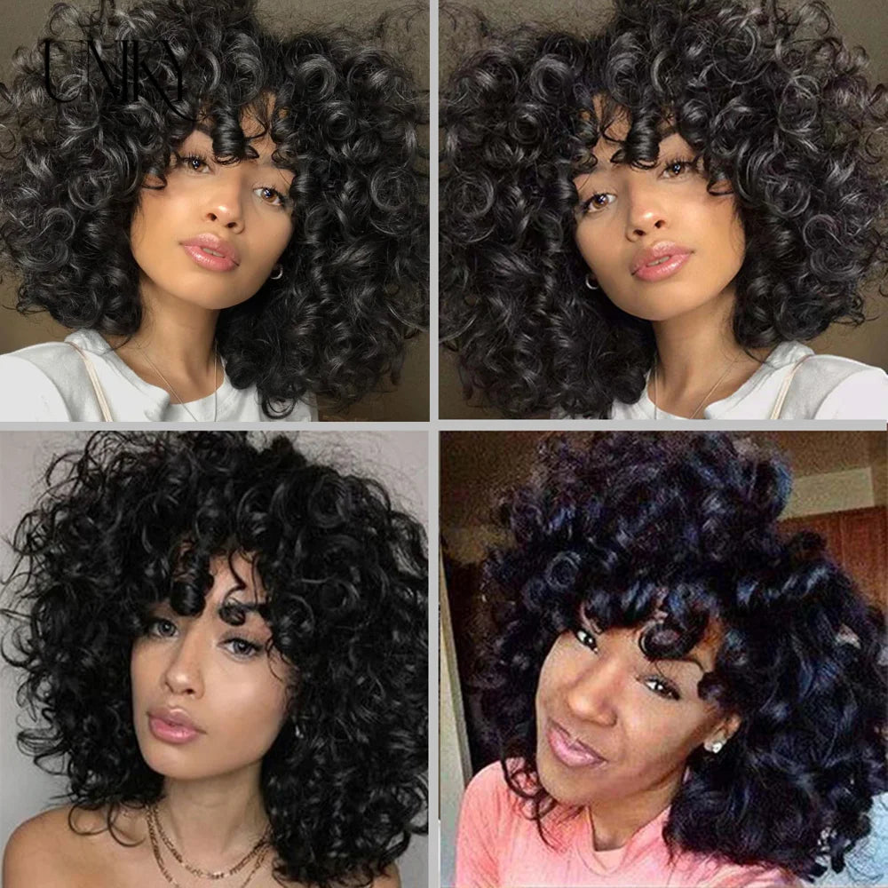 Short, Bouncy, Curly, 100% Human Hair Bundles