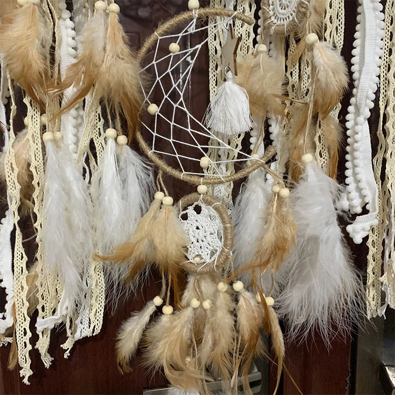 5pcs/set Handmade Indian Style Feathers Dream catchers