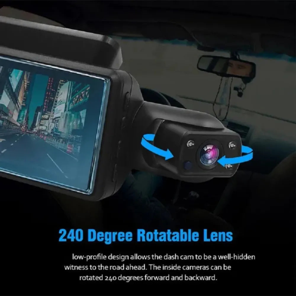 Dual Lens Dash Cam for Cars with WIFI Night Vision