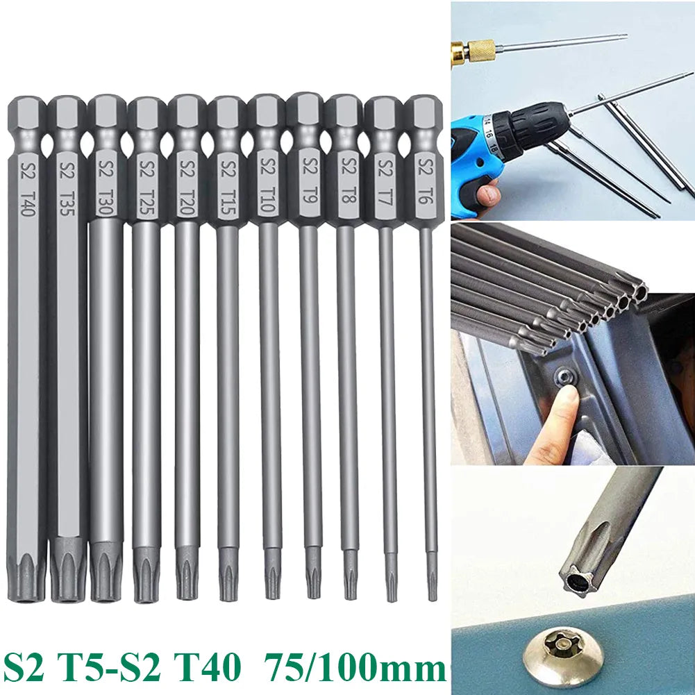 High Quality 11Pcs 1/4" Hex Bits Driver