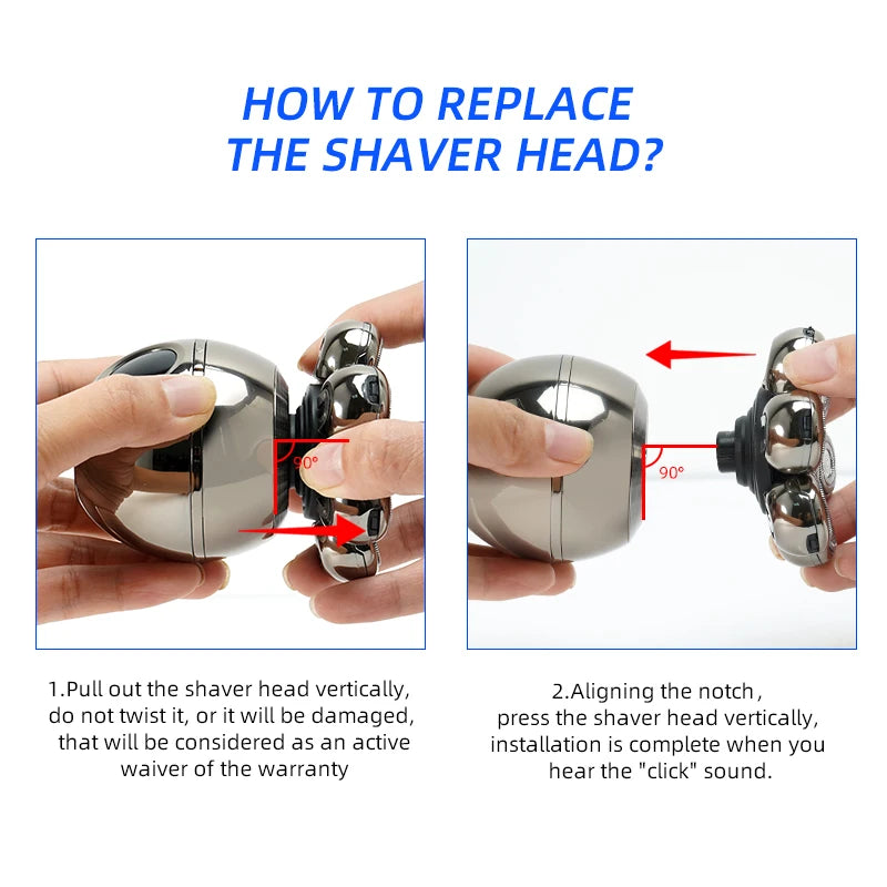 5-in-1 Electric Head Shaver for Bald Men