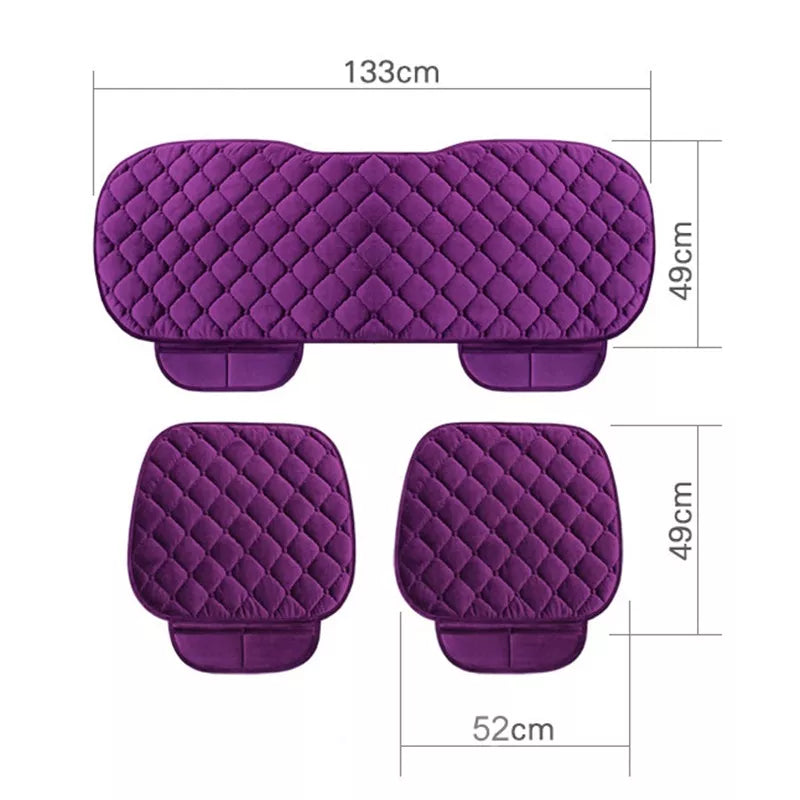 Front and rear fabric cushion car seat covers