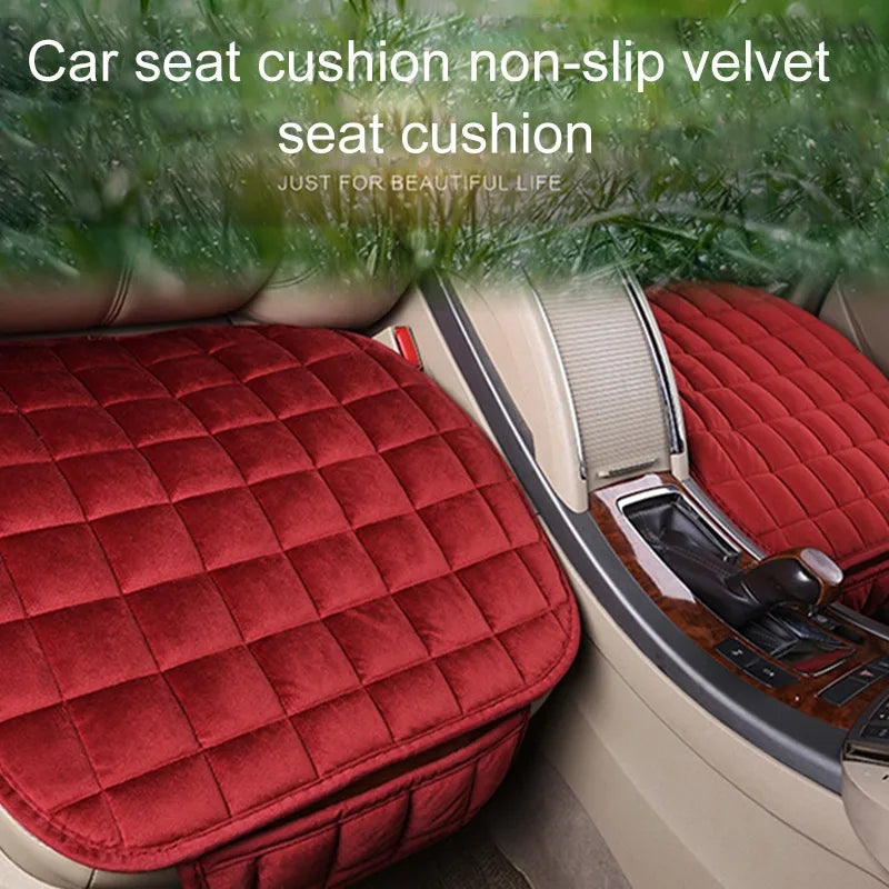 Front and rear fabric cushion car seat covers