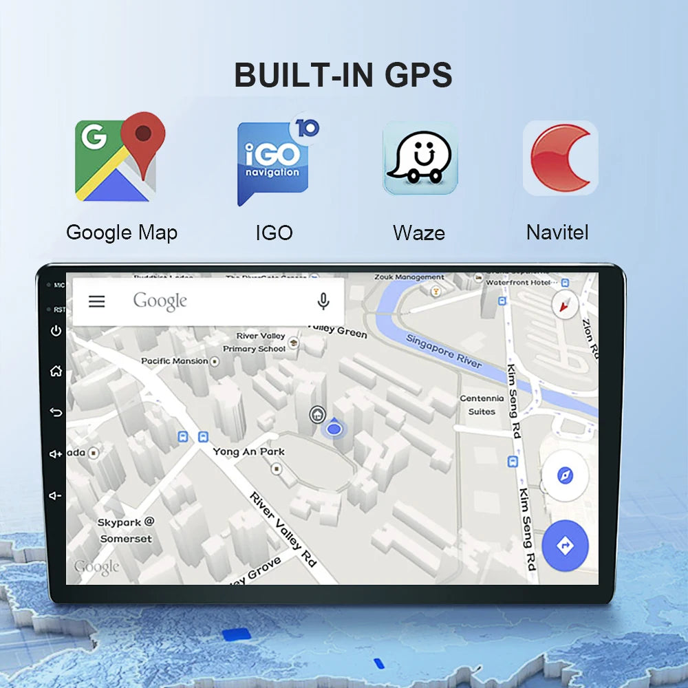 2D GPS Navigation Multimedia Player