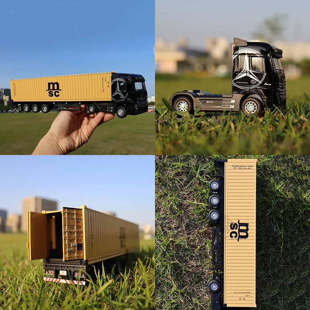 Removable Engineering Transport Container Truck Toy With Light