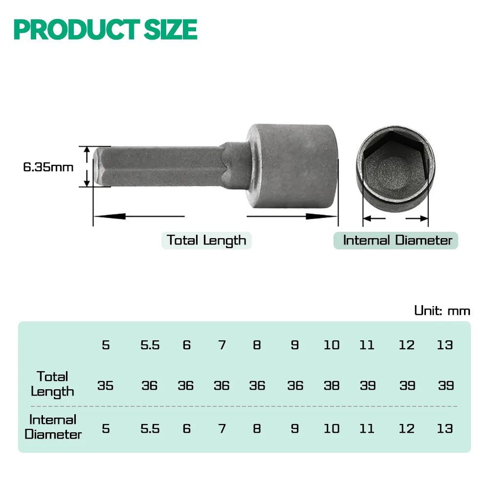 9/14Pcs 5-12mm Hex Socket Screw Sleeve Nozzles Nut