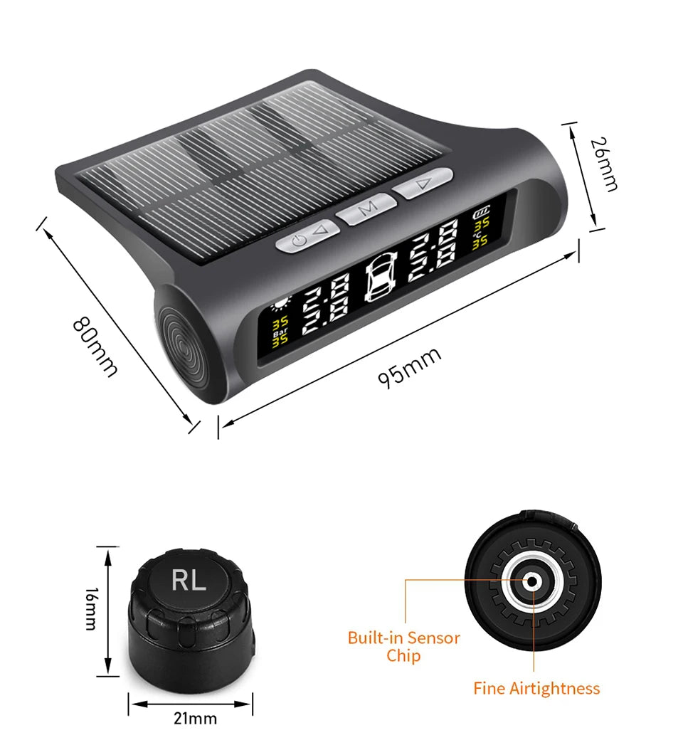 Car Solar Tire Pressure Monitoring System