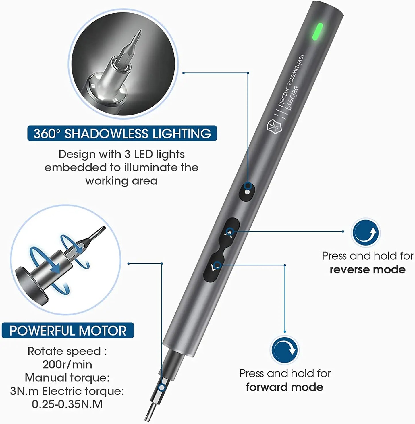 62in1 Rechargeable Cordless Mini Electric Screwdriver