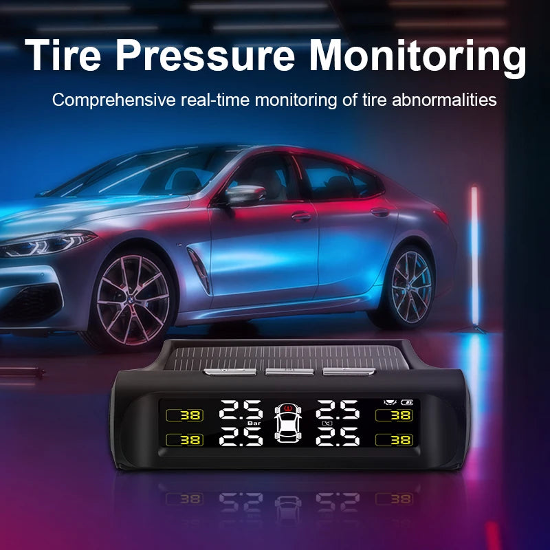 Solar Power Smart Car Tire Pressure Monitoring System