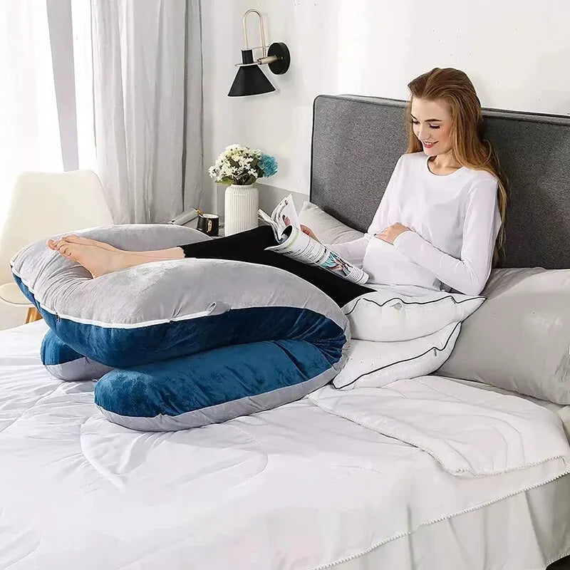 Multifunctional Pregnant Women's Pillow Side Lying Pillow Pure Cotton Detachable and Washable U-shaped Napping Pillow Cushion