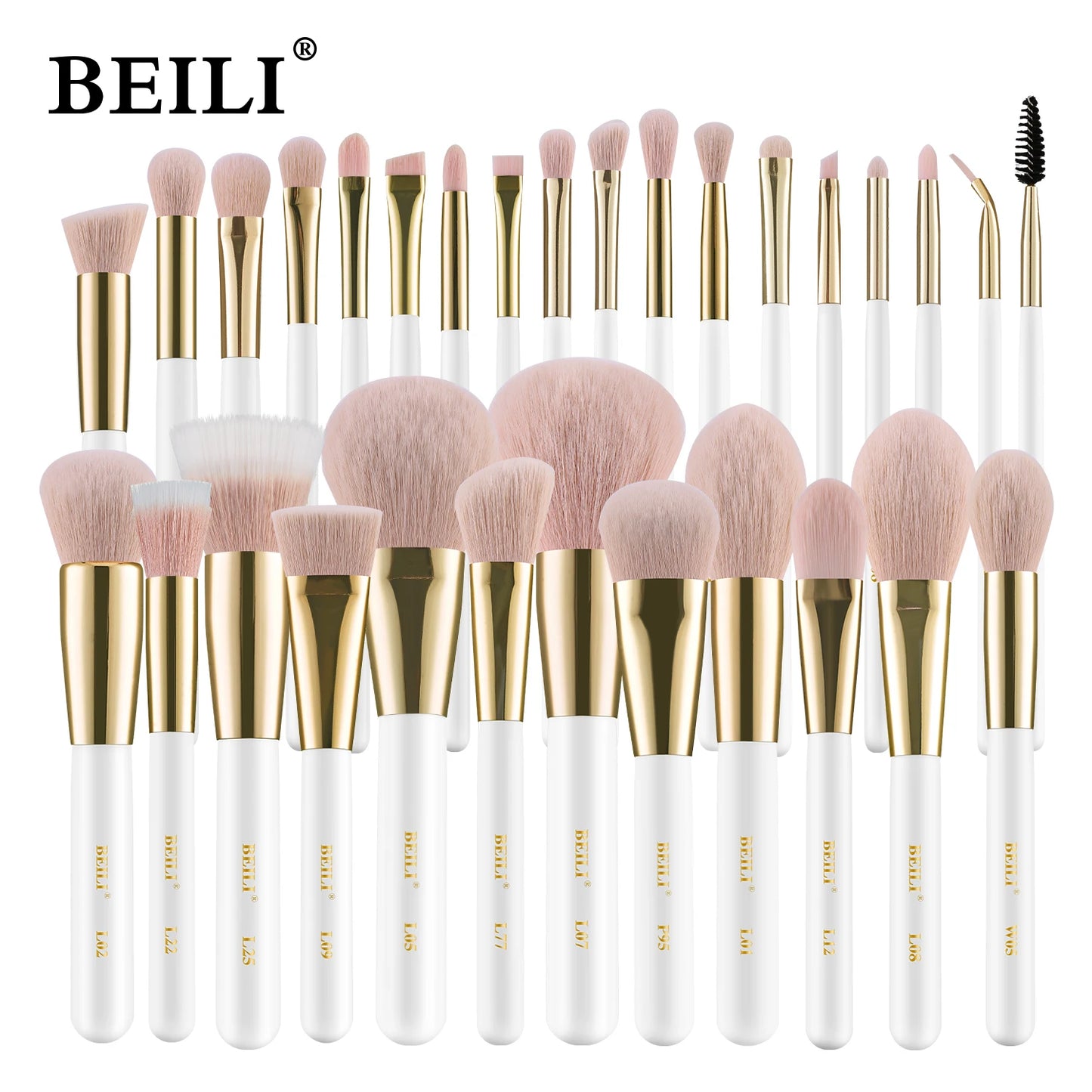 White Gold Professional Makeup Brushes Set