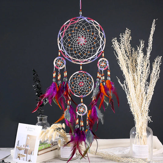 handmade five-ring dream catcher