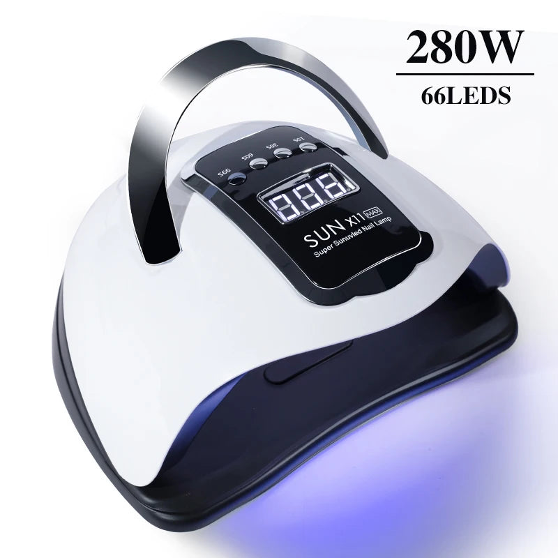 280W UV LED Nail Lamp for Manicure Gel Polish Drying with Large LCD Touch