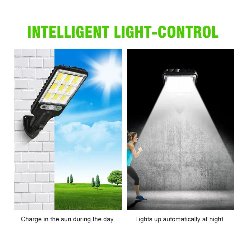 Motion Sensor and 3 Lighting Mode Solar Powered Lights