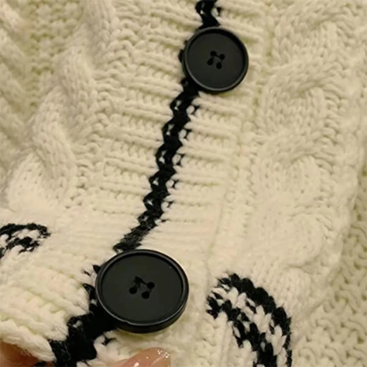 V-neck cardigan casual sweater
