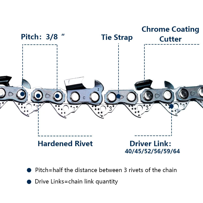 1pc 10/12/14/16/18 Chainsaw Chain For Electric Chainsaw Spare Parts