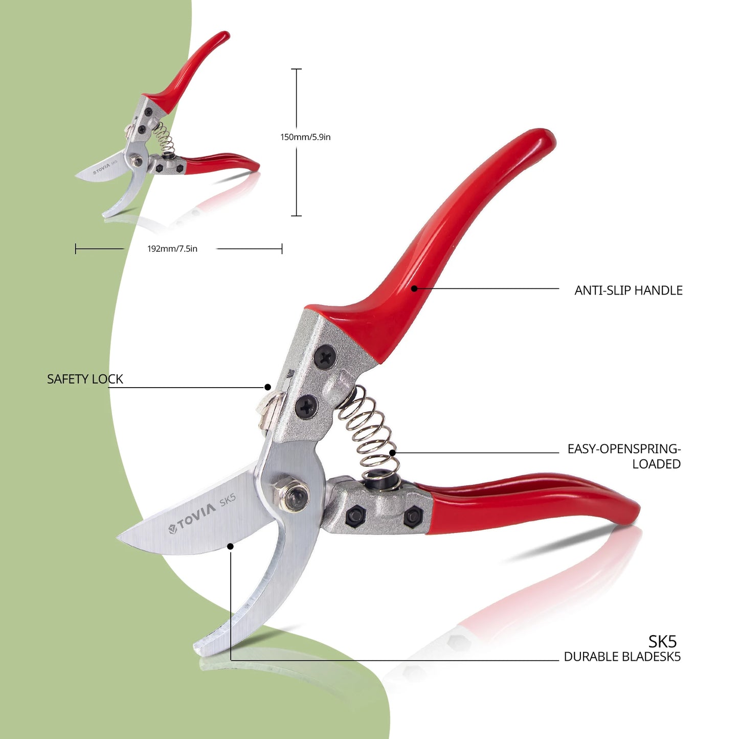 8 Inch Garden Blade Pruning Scissors