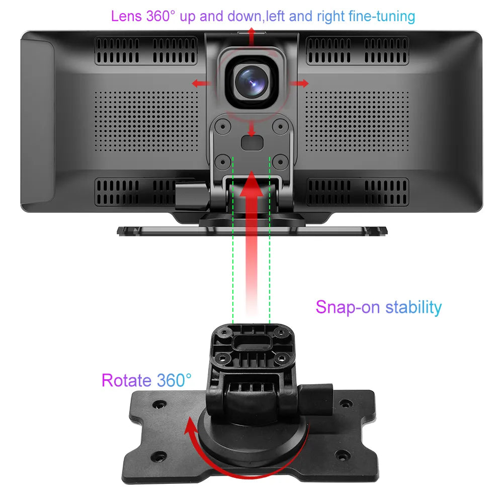 Wireless Connection GPS Navigation Car Recording Dashboard