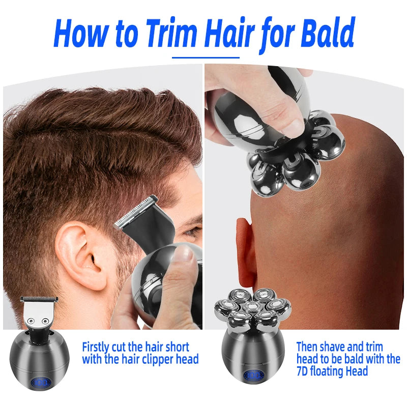 5-in-1 Electric Head Shaver for Bald Men