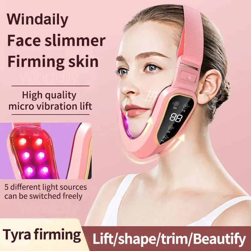 LED Photon Therapy Facial Slimming Vibration Massager