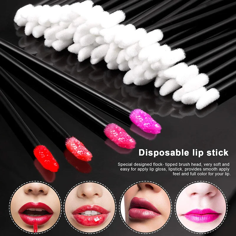 50/100/300/500pcs Eyebrow Eyelash Brushes Disposable Applicator