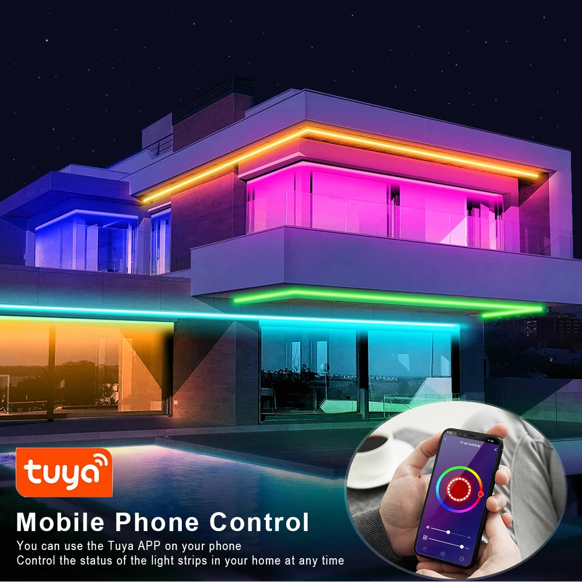 Bluetooth WiFi  App Controlled 12V Silica Gel Neon Light Tube