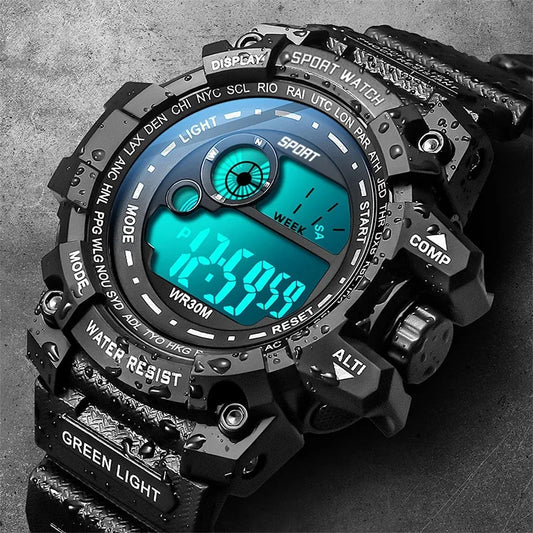 New Men LED Digital Watches Luminous Fashion Sport Waterproof Watches For Man Date Army Military Clock Relogio Masculino