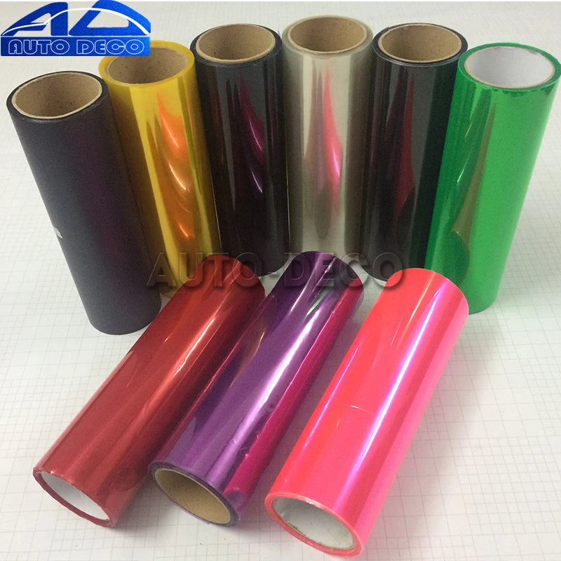 13 Colors 30*200cm Gloss Light Wrap Headlight Film Sheet