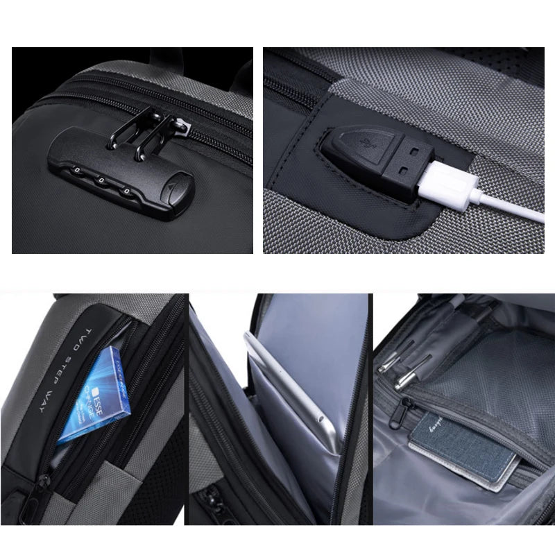 Anti-theft Lock Cross Body Bag with USB