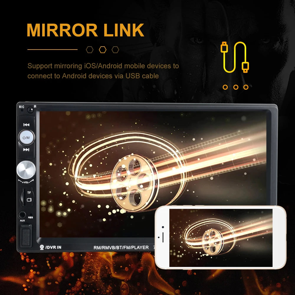 7inch Touch Screen Mirror Link Stereo  Car Radio