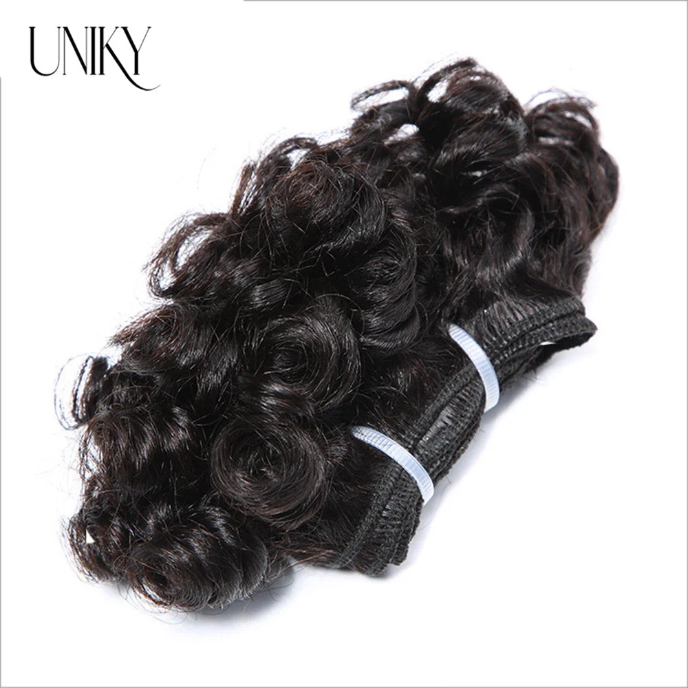 Short, Bouncy, Curly, 100% Human Hair Bundles