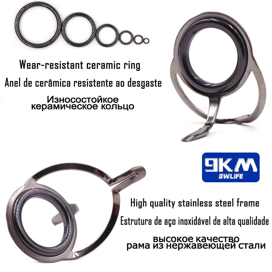 50~120Pcs Stainless Steel Ceramics Rings Rod Repair Kit