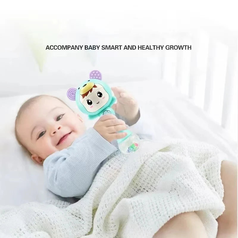 Light baby sound rattle changes with rhythm LED luminous hand rattle music sand hammer baby toy