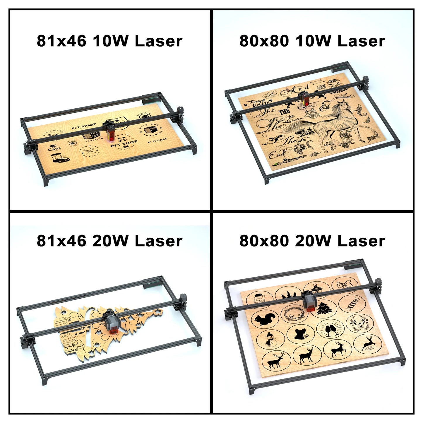 10W/20W Wireless Laser Engraver/Cutter Wood Cutting Router Machine