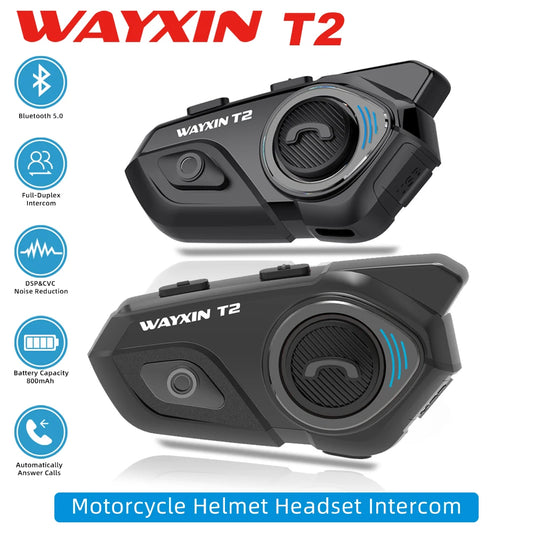 Bluetooth Motorcycle Helmet Headset for 2 Riders