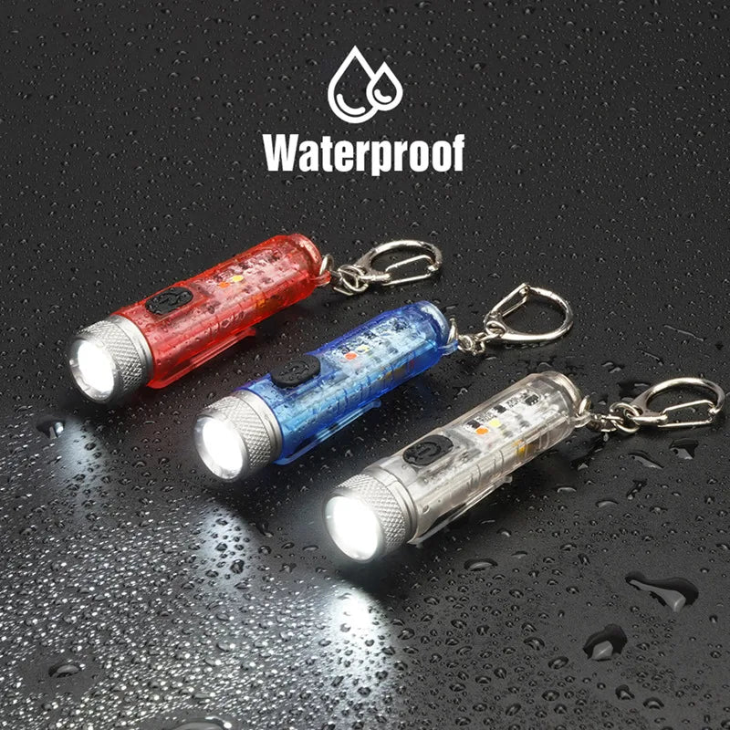 TYPE-C  Fast Charging Multi-function Mini Keychain Flashlight