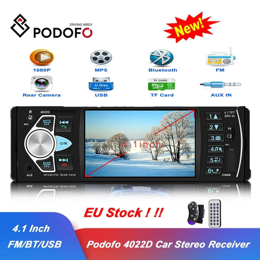 4.1-Inch Audio Stereo Bluetooth Car Radios