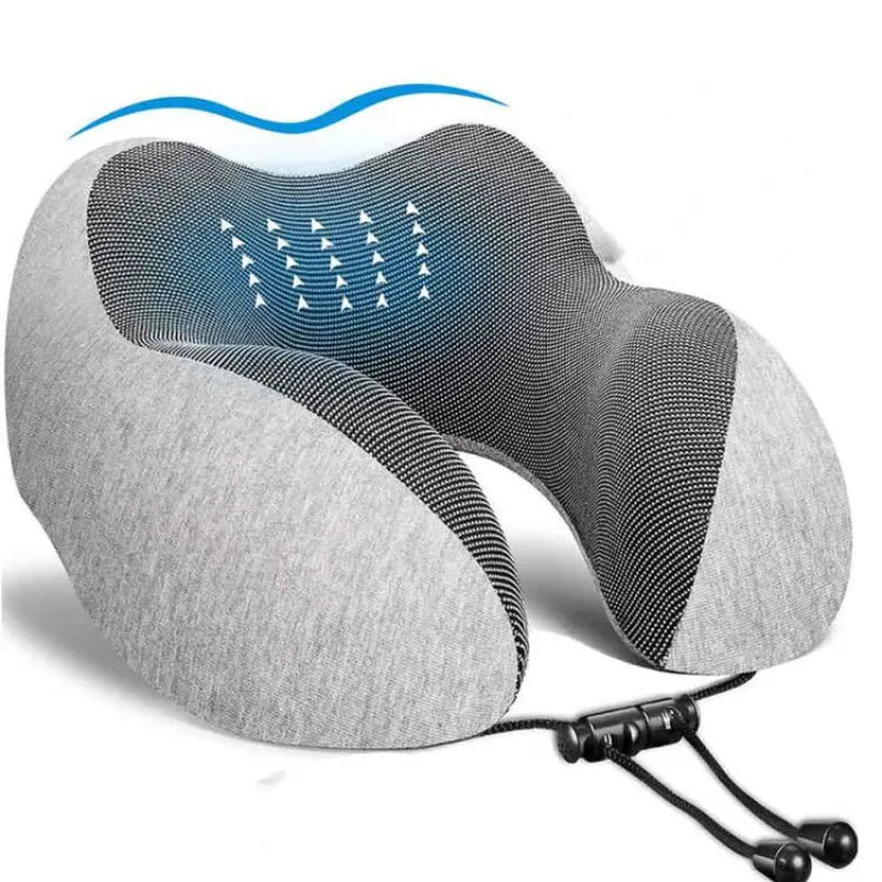 U Shaped Memory Foam Neck Pillows Soft Travel Pillow Massage Neck Pillow Sleeping Airplane Pillow Cervical Healthcare Bedding