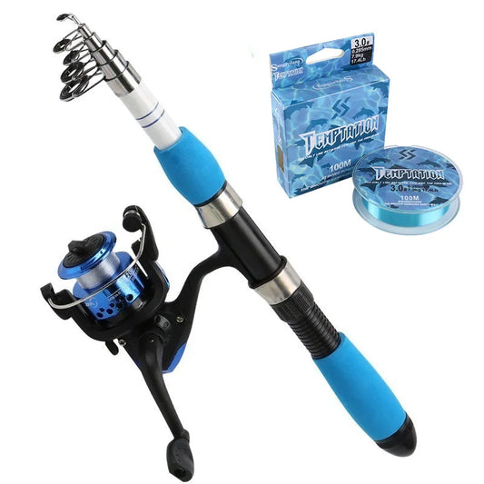 Portable Telescopic Fishing Rod and Reel Combo