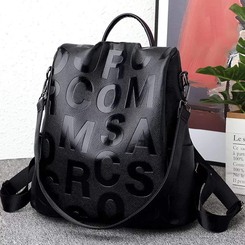 High Quality Soft Leather Anti-theft Women Backpack