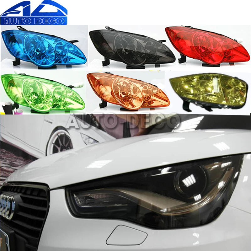 13 Colors 30*200cm Gloss Light Wrap Headlight Film Sheet